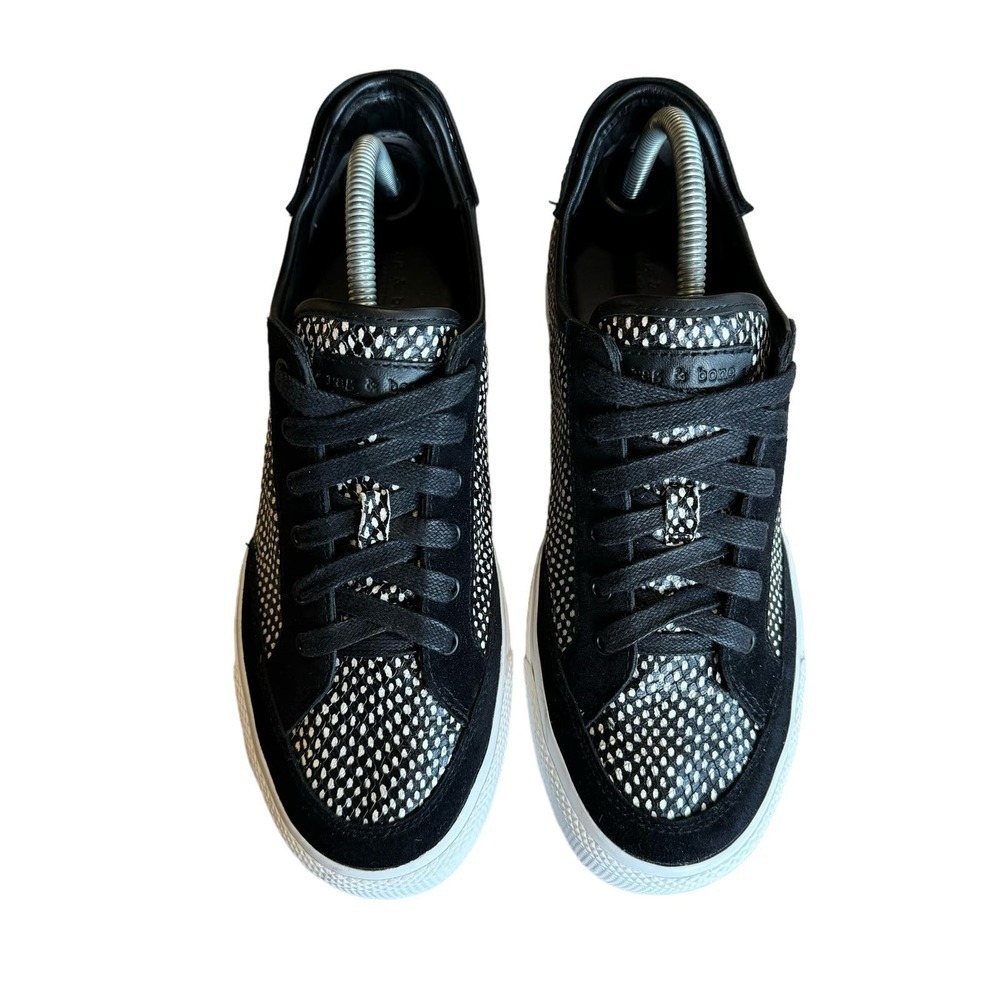 Rag & Bone RB Army Low Snake-Print Leather Sneakers Men’s Size 8 View 6